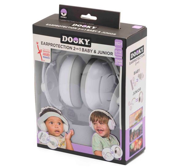 Dooky – Gehoorbeschermers Baby 2in1 | White