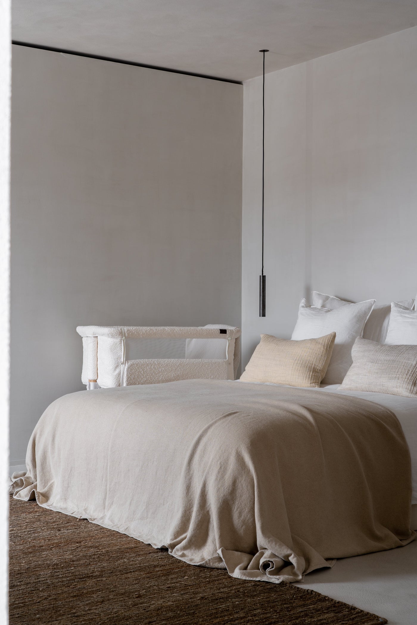 Quax - Wieg Co-Zee Side By Side Boucle Wood Cream | Veilig & Comfortabel