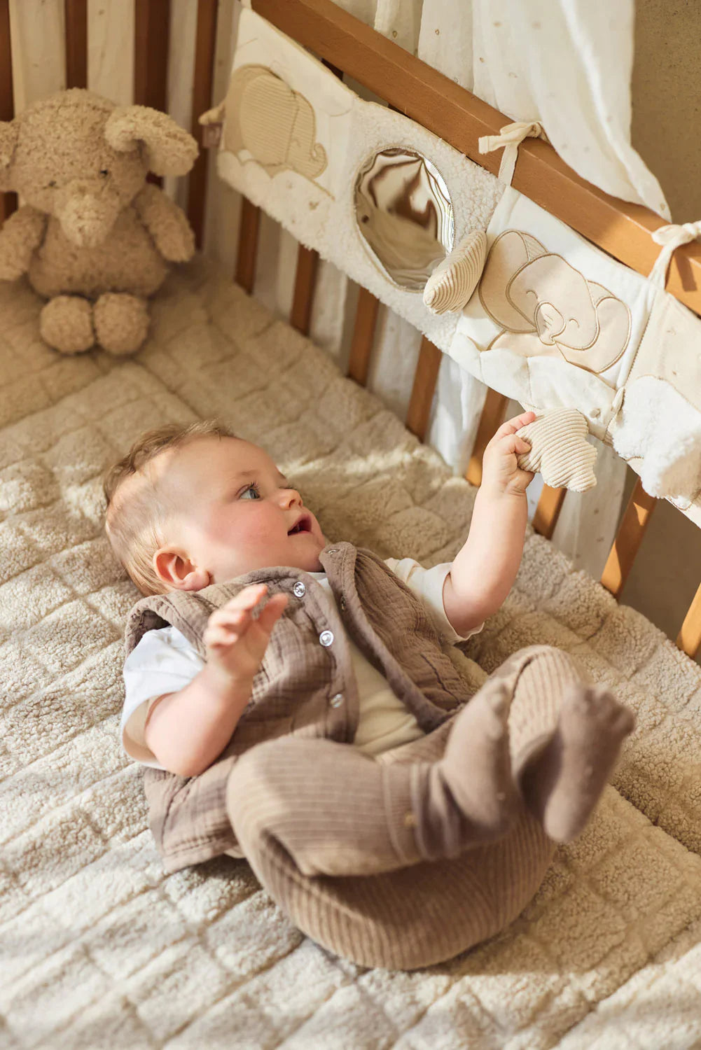 Jollein - Parklegger 75 x 95 cm Cloudy Rib | Milky Coffee