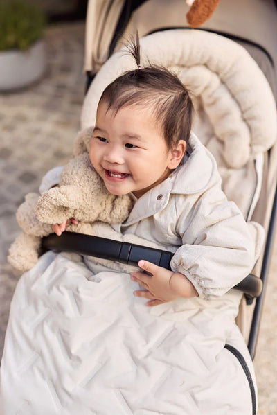 Jollein - Voetenzak Buggy / Kinderwagen Embossed | Sand