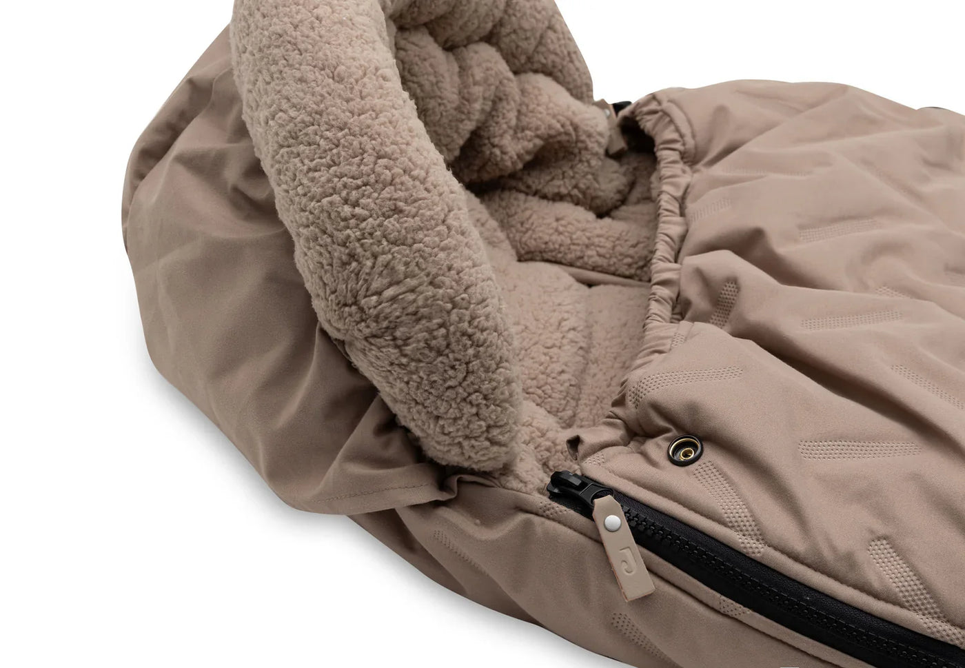 Jollein - Voetenzak Buggy / Kinderwagen Embossed | Milky Coffee