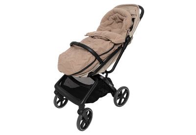 Jollein - Voetenzak Buggy / Kinderwagen Embossed | Milky Coffee