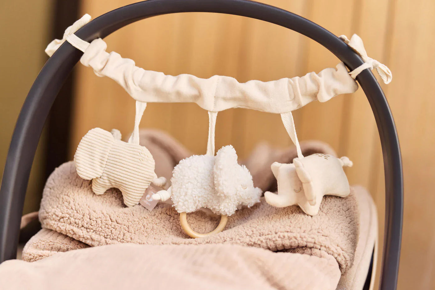 Jollein - Voetenzak Groep 0+ Cloudy Rib | Milky Coffee