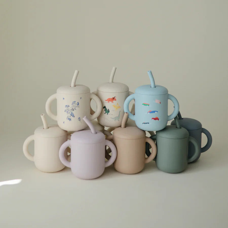 Mushie - Drinkbeker Met Rietje | Natural