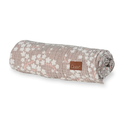 Quax - Tetradoek 90x110 cm Natural XL Blossom | Muslin Deken