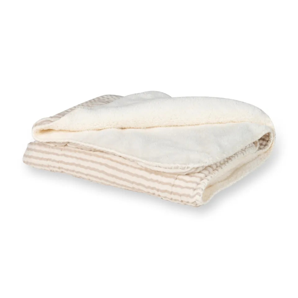 Quax - Deken Teddy 65x80 cm Newborn Natural Stripes | Babydeken
