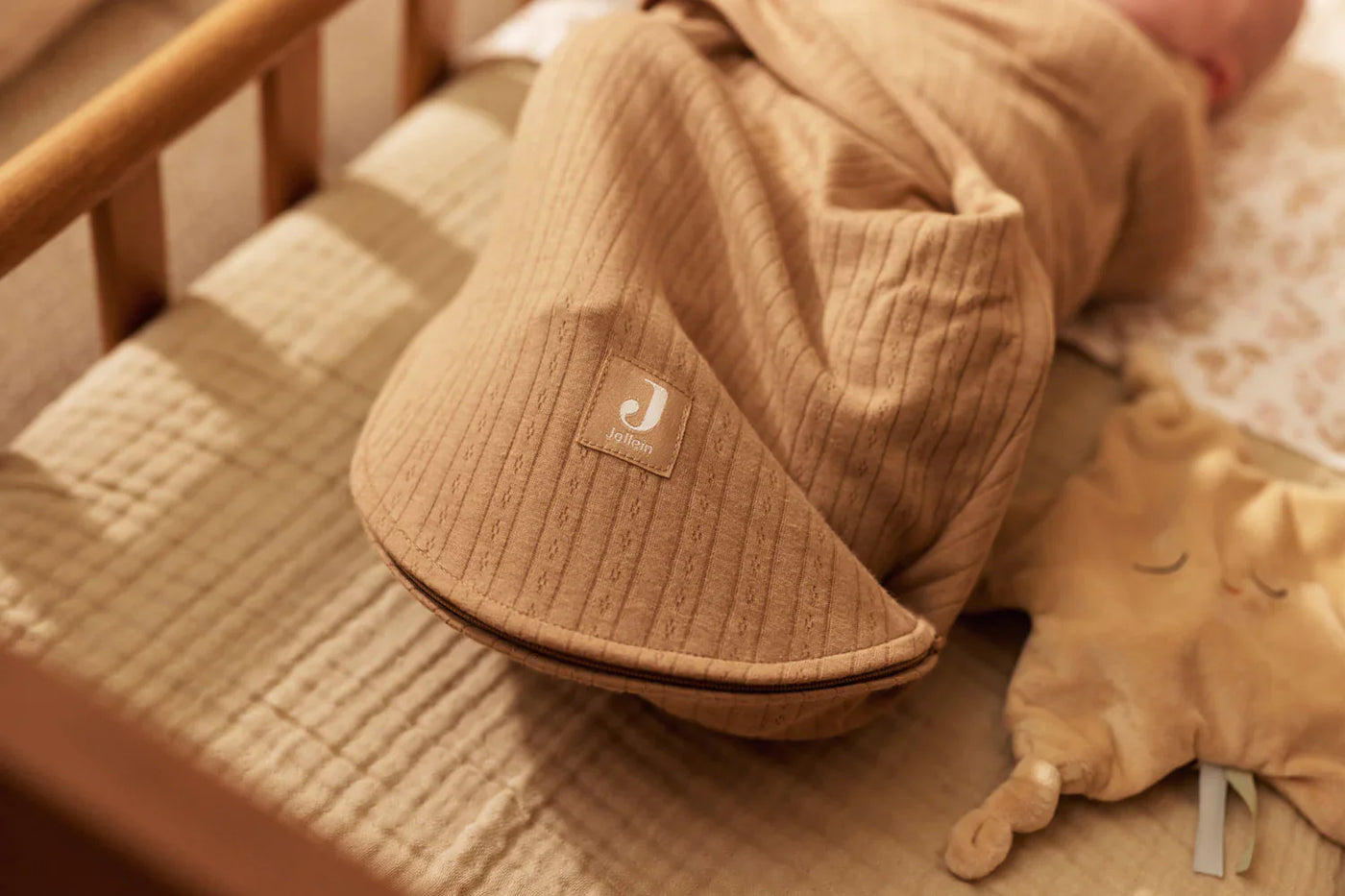 Jollein - Slaapzak Wrapper 0-3m Ajour | Biscuit