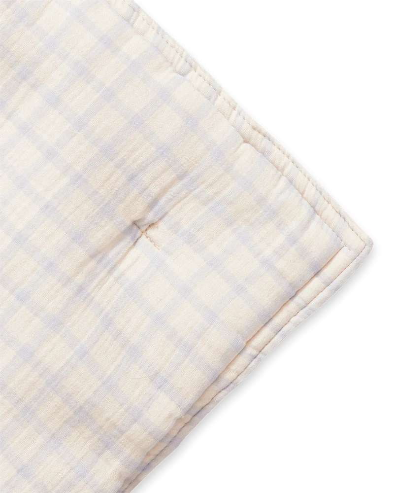 Garbo & Friends - Gevuld Deken 100 x 140 cm | Gingham Sky Blue