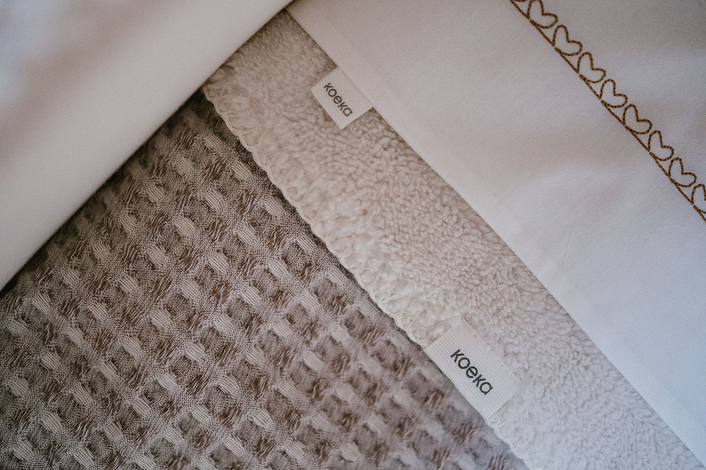 Koeka - Deken Wieg Wafel/Teddy Oslo 75 x 100 cm | Crumble