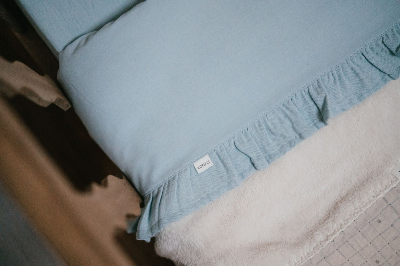 Koeka - Deken Wieg Teddy Lind 75 x 100 cm | Warm White