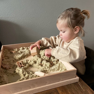 Kinetic Sand - Houten Speelbak 25 x 25 cm | Perfect voor Kinetisch Zand
