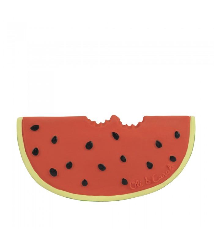 Oli & Carol - Bijtspeeltje & Badspeeltje Wally Watermelon | Natuurlijk Rubber