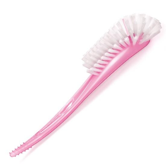 Avent - Flesborstel Roze | Gebogen Design & Geribbeld Uiteinde