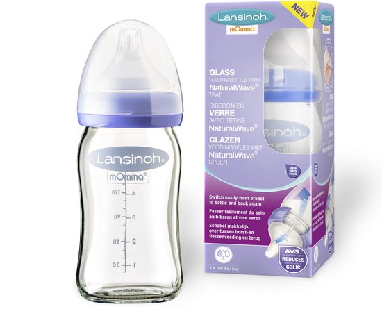 Zuigfles Natural Wave Glas 160ml