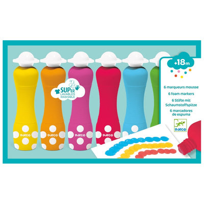 Djeco – Markeerstiften Mousse (6 stuks)