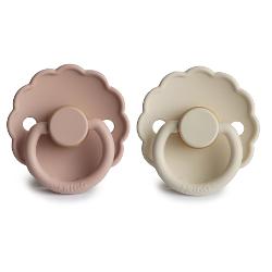 Fopspeen Frigg Daisy Latex Blush / Cream (2pack) mt 6-18m