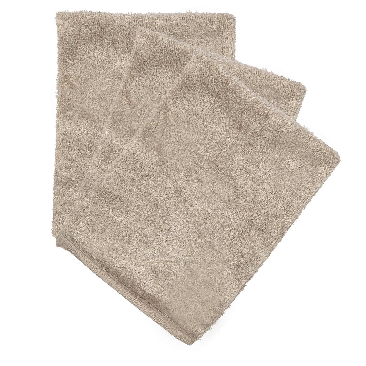 Set Washandjes Feather Grey (3pack)