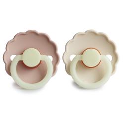 Fopspeen Frigg Daisy Latex Night Cream / Blush (2pack) mt 0-6m