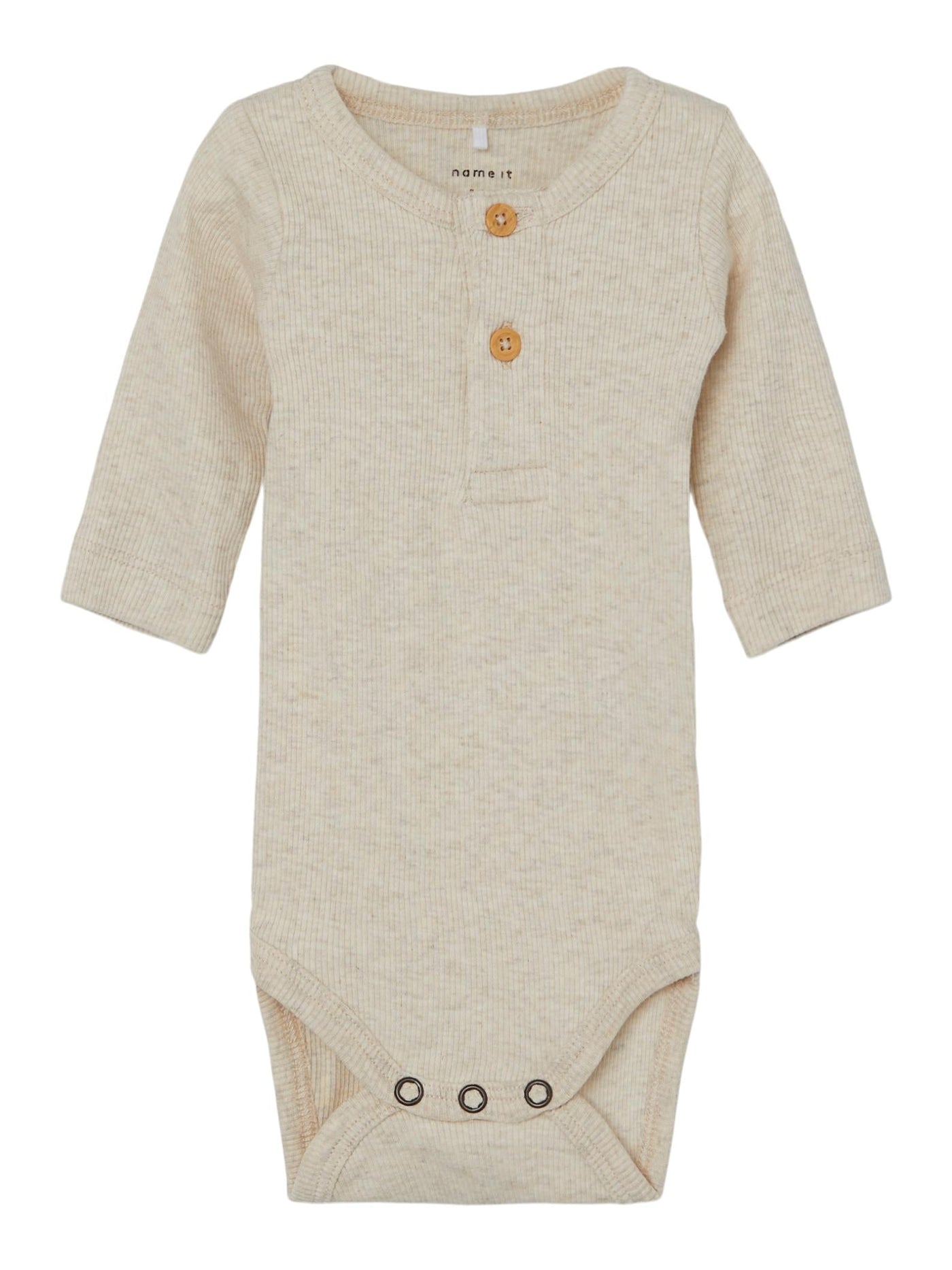 Body Lange Mouwen Kab Button Peyote Melange