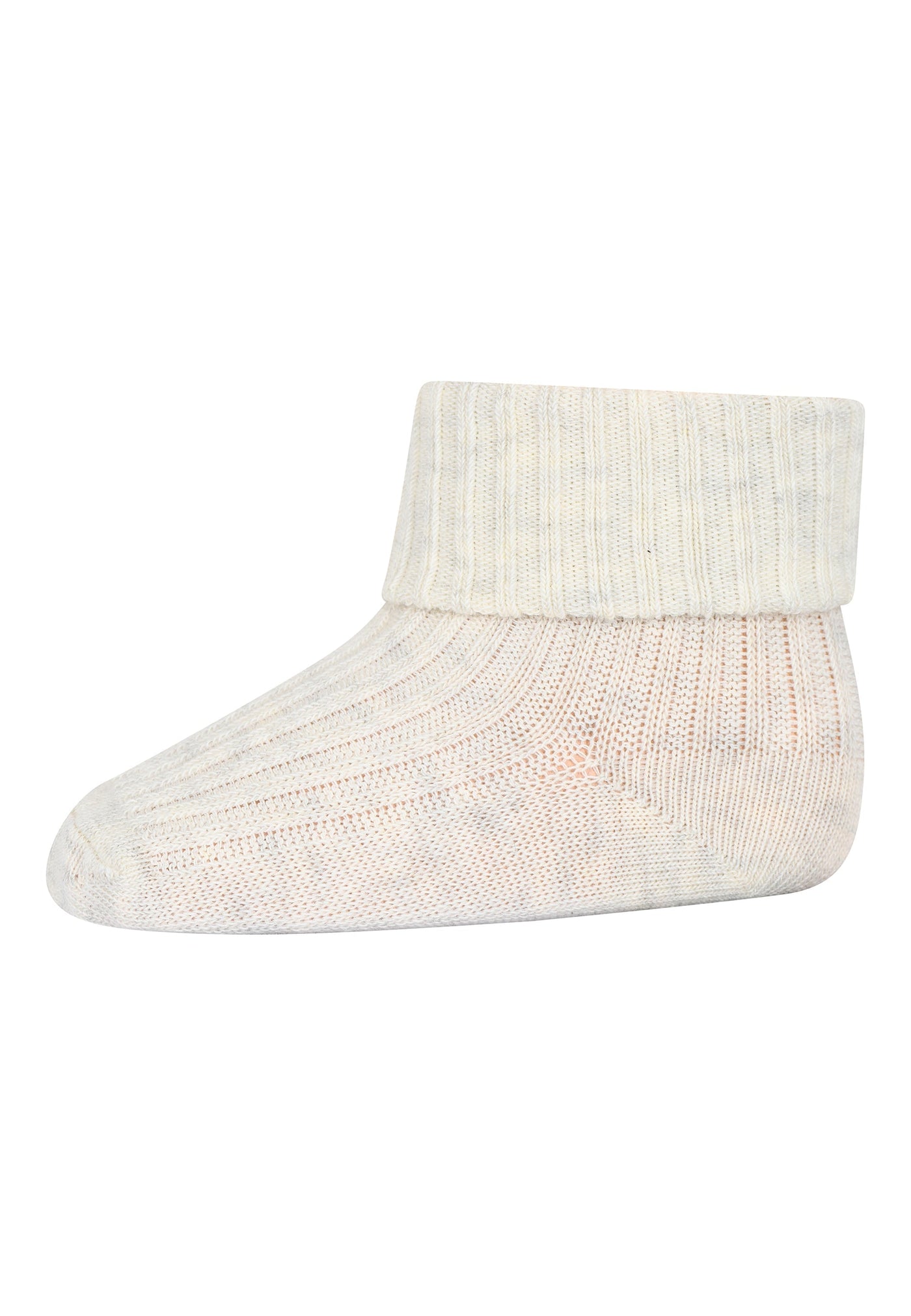 Sokken Cotton Rib Creme Melange