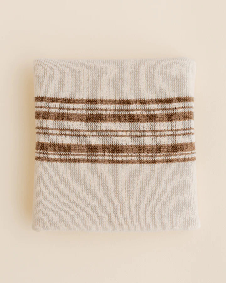Hvid - Deken 70 x 95 cm Gilbert | Offwhite / Walnut