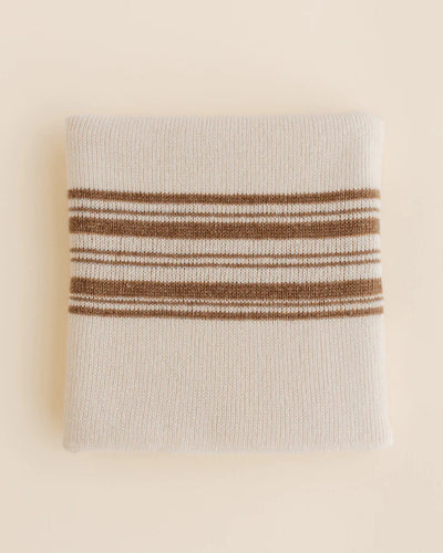 Hvid - Deken 70 x 95 cm Gilbert | Offwhite / Walnut