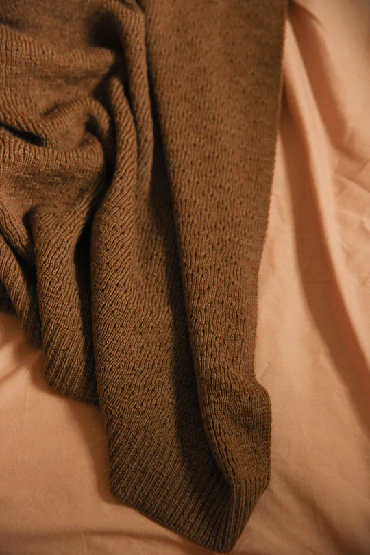 Hvid - Deken 70 x 100 cm Dora | Mocha