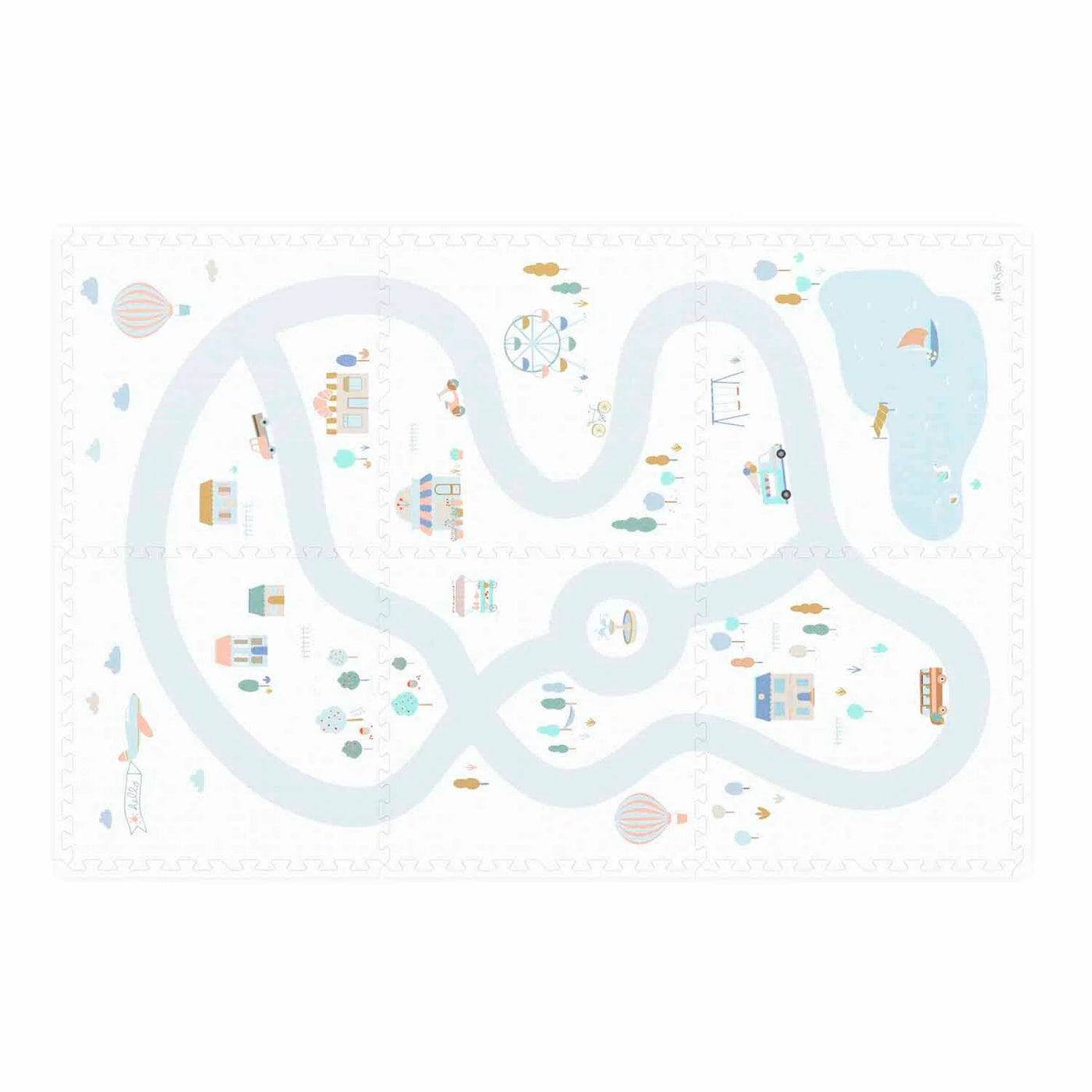 Speeltapijt Puzzelmat Eevaa Village / Terrazzo