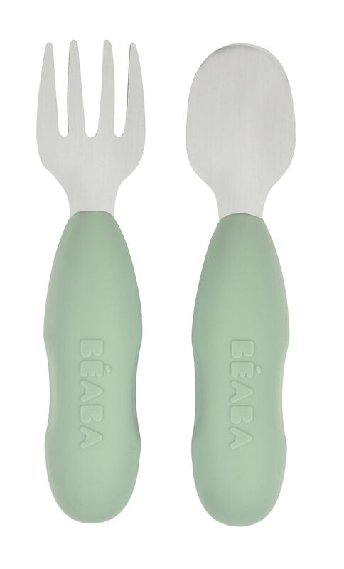Bestek Vork + Lepel Inox Sage Green