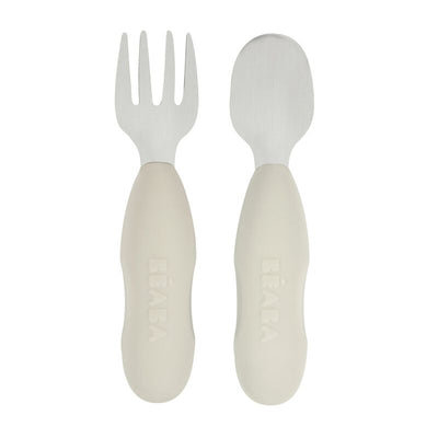 Béaba - Bestek Vork + Lepel Inox | Velvet Grey