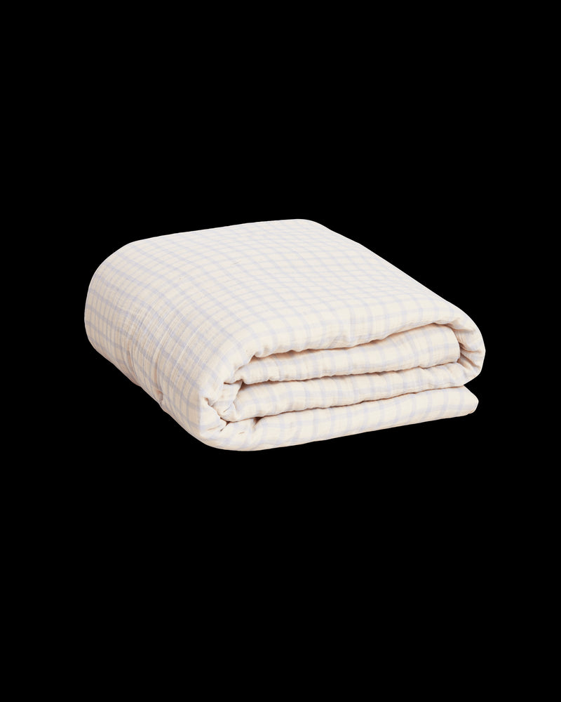 Garbo & Friends - Gevuld Deken 100 x 140 cm | Gingham Sky Blue