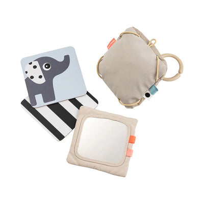 Done By Deer - Kaart Houder Baby Contrast Deer Friends | Sand
