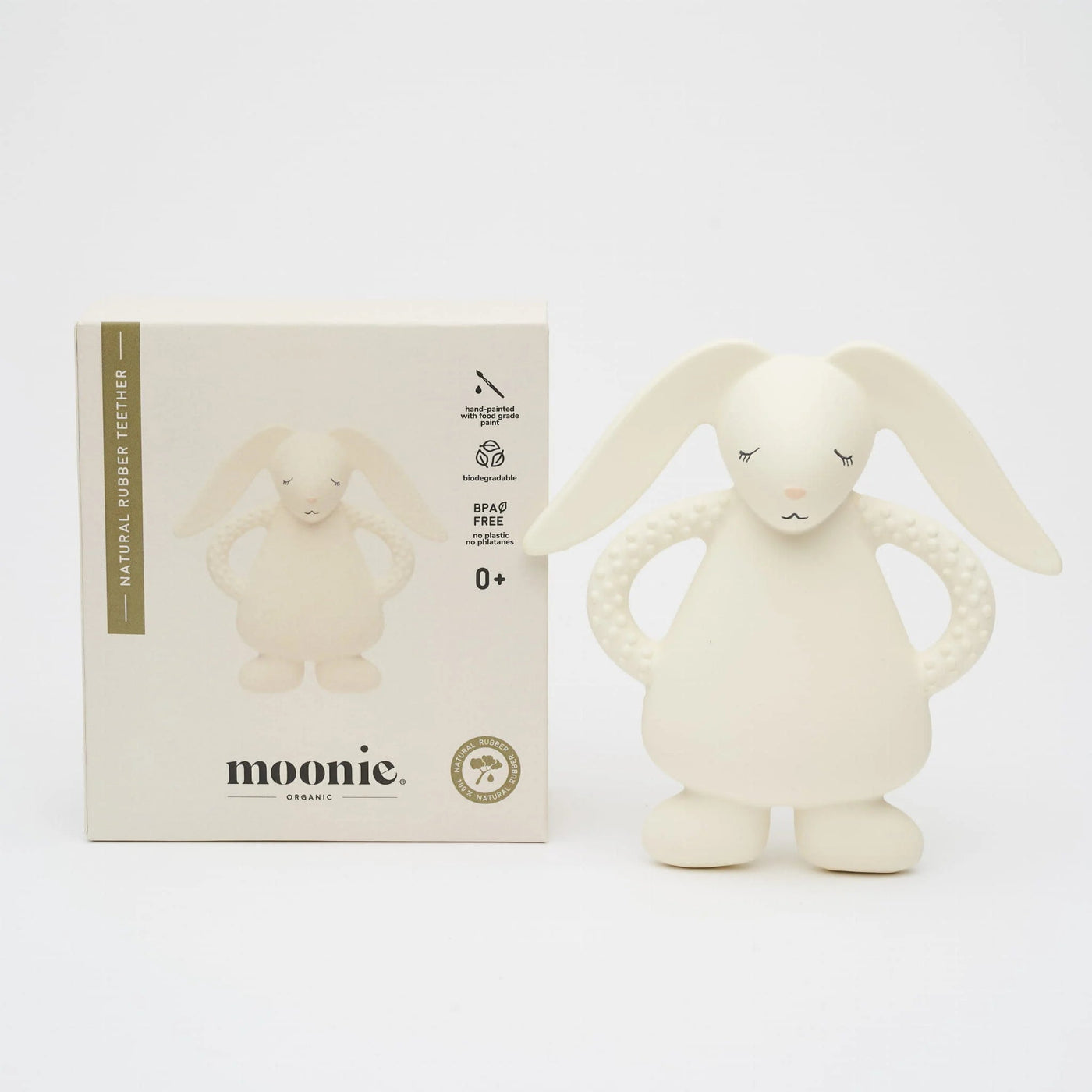Moonie - Bijtring Bunny Cream Natur | Natuurlijk Rubber