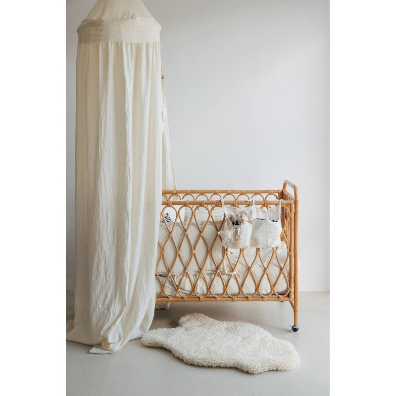 Babyshower - Hemel Sleepy Ivory Powder | Sfeervolle Bedhemel voor Babybedjes