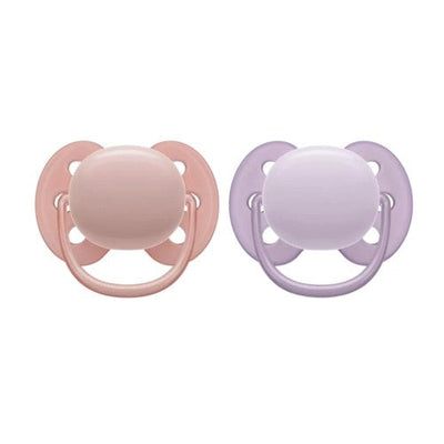 Philips Avent - Ultra Soft Fopspeen 0-6m (2 Pack) | Paars/Roze