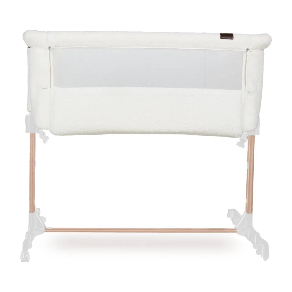 Quax - Wieg Co-Zee Side By Side Boucle Wood Cream | Veilig & Comfortabel