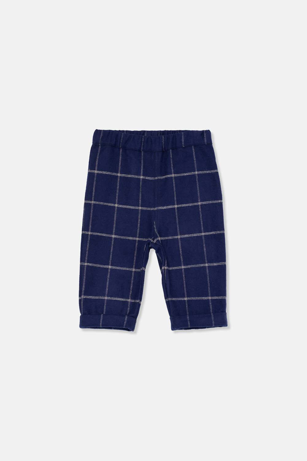 Broek Manu Plaid Navy