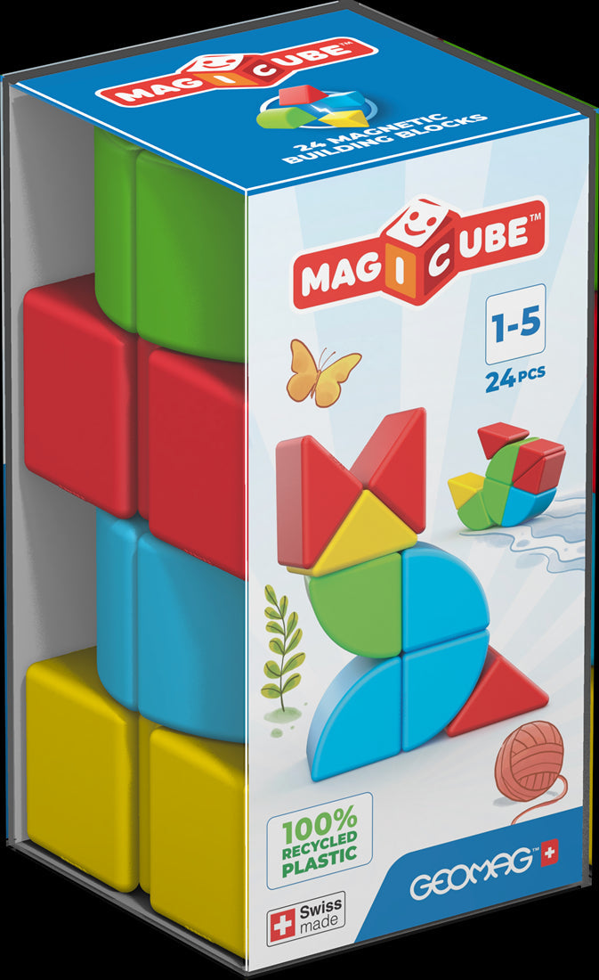 Geomag - Blokken Magicube Recycled Crystal | 24 stuks