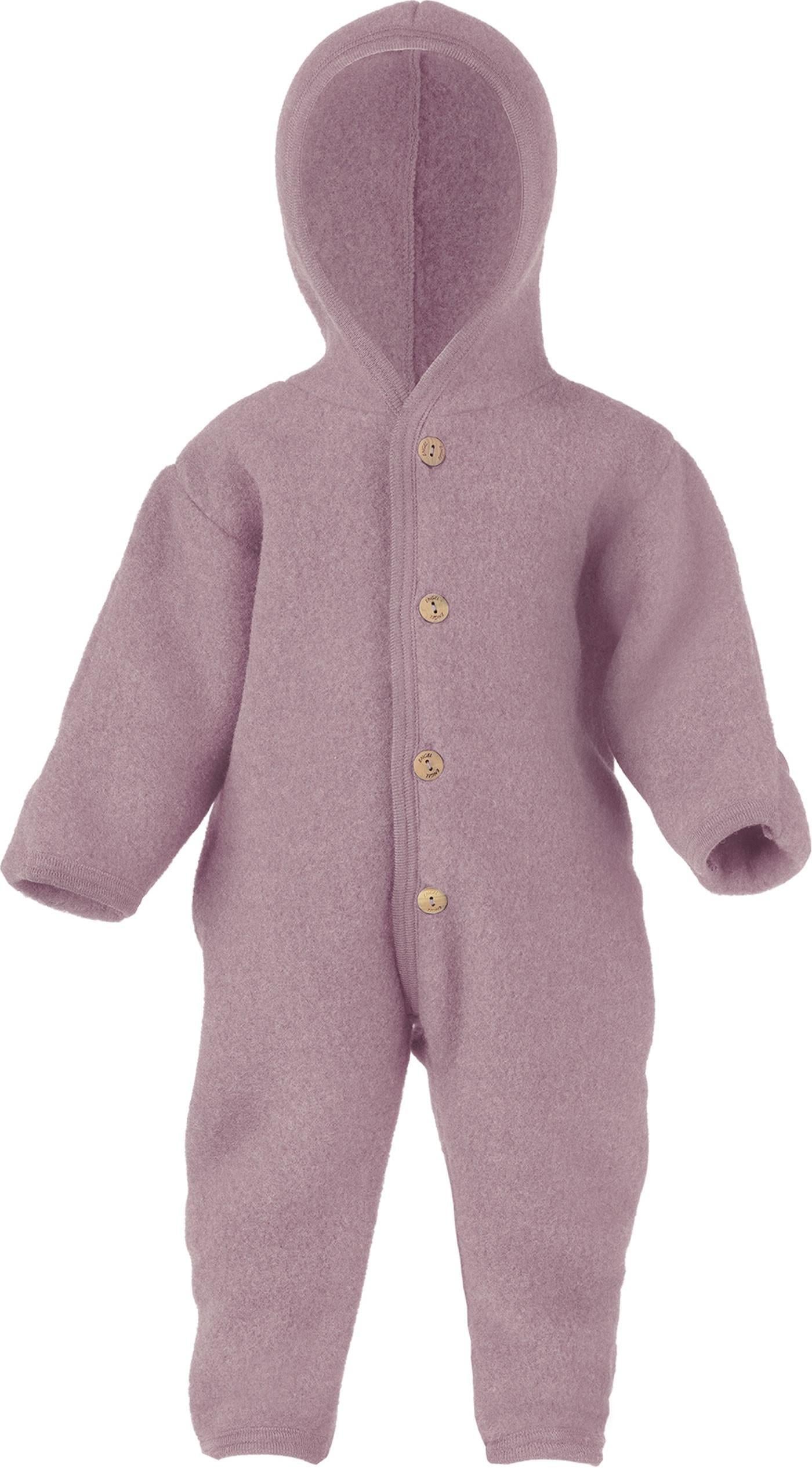 Engel - Fleece Onesie Overall Met Kap | Rosenholz Melange