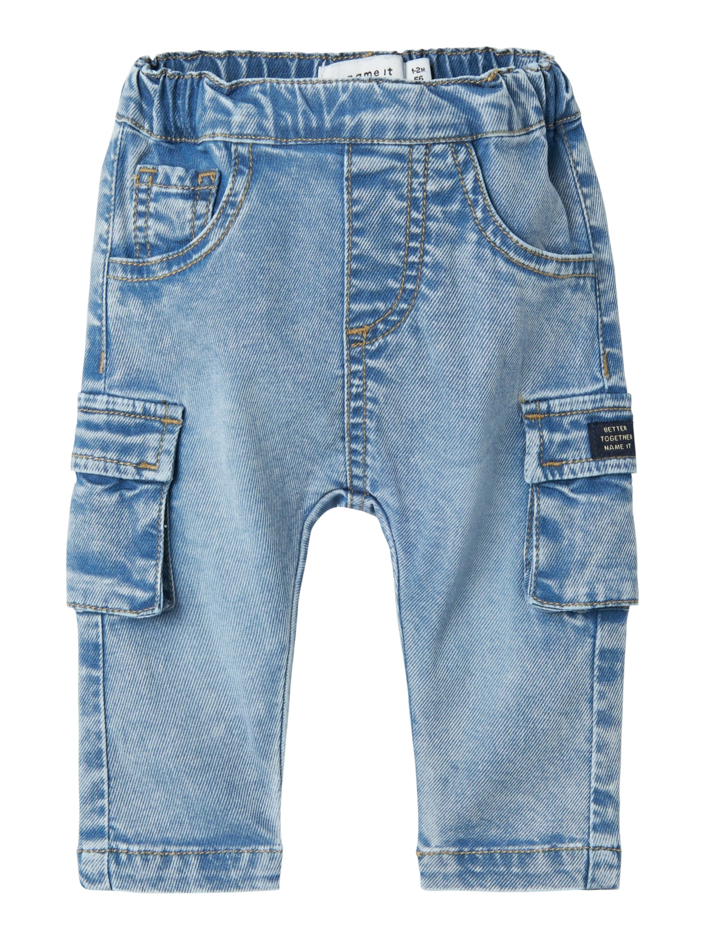 Broek Ben Baggy Cargo Medium Blue Denim