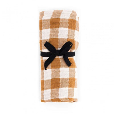 Rose in April - Tetradoek 70 x 70 cm Bianca | Vichy Caramel