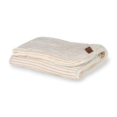 Quax - Deken Teddy 65x80 cm Newborn Natural Stripes | Babydeken