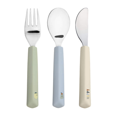 Lässig - Silicone Bestek Happy Fruits Lemon (3-pack) | Zelfstandig eten in stijl