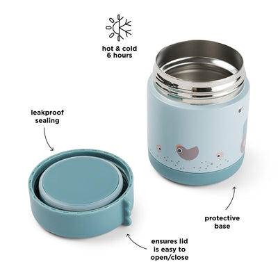 Done by Deer – Potje Voeding Insulated | Tiny Farm Blue 300 ml