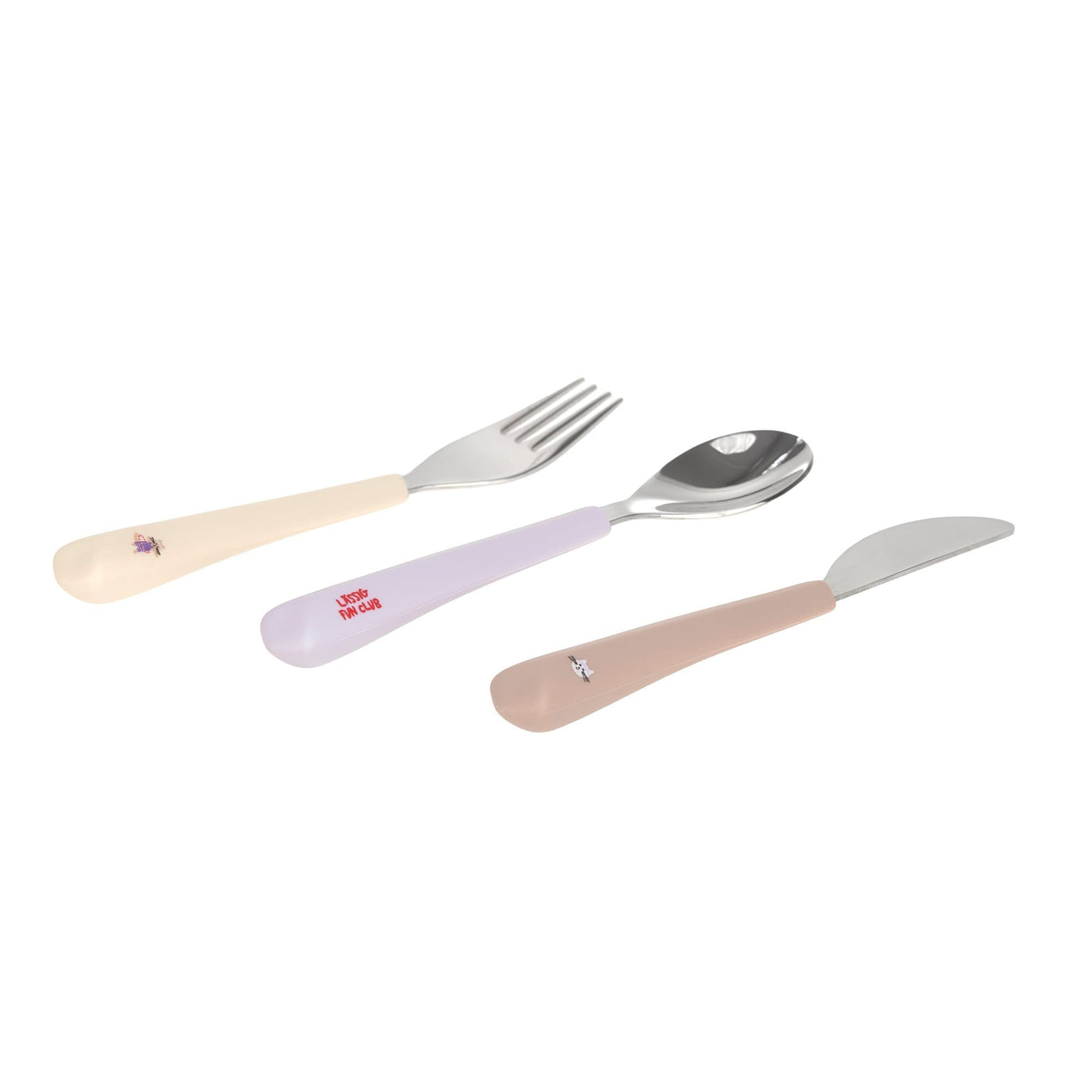 Lässig - Kinderbestek met siliconen handvat Tiny Team | Cat