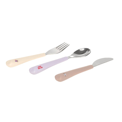 Lässig - Kinderbestek met siliconen handvat Tiny Team | Cat