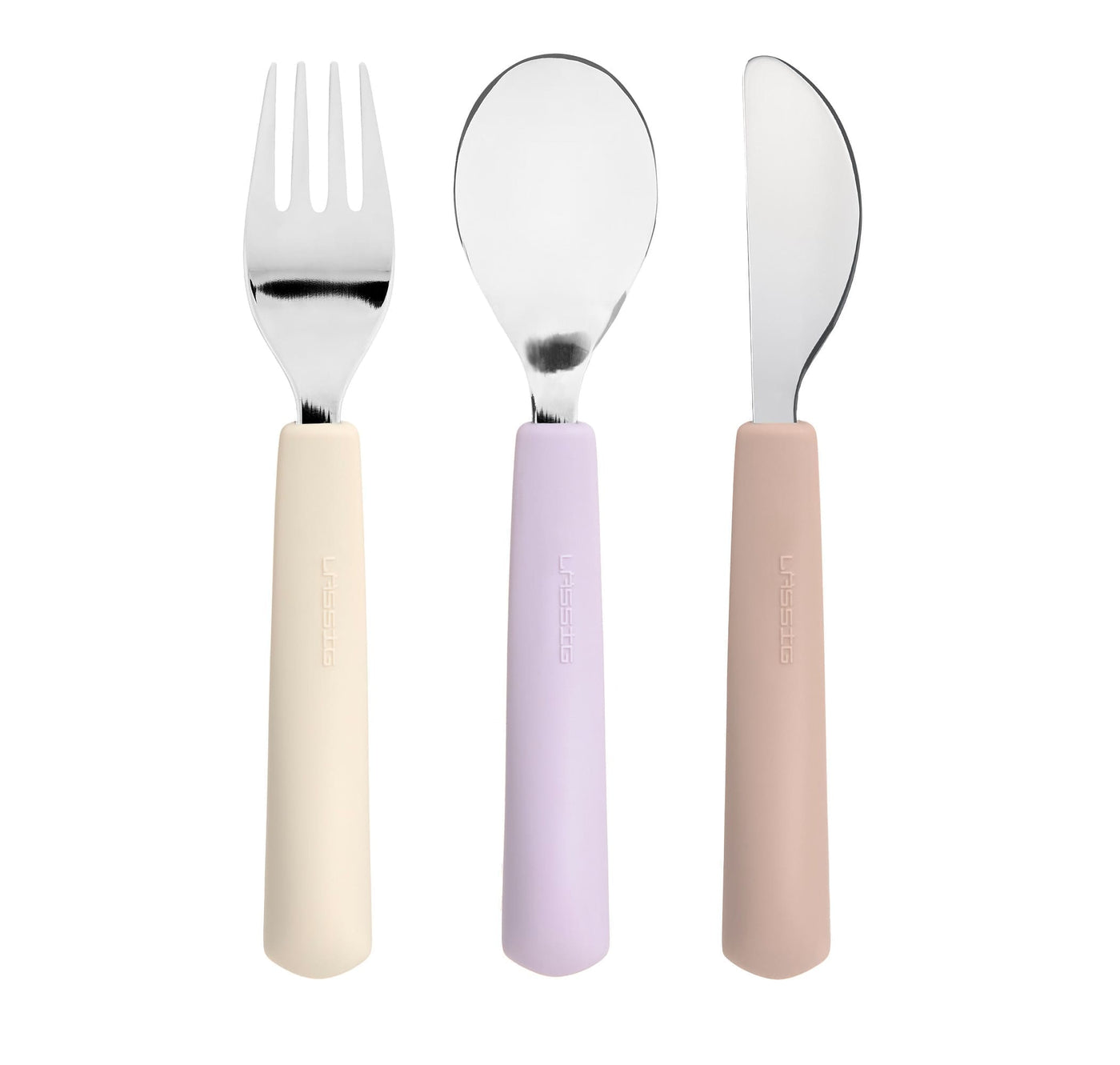 Lässig - Kinderbestek met siliconen handvat Tiny Team | Cat