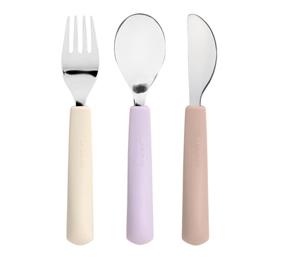 Lässig - Kinderbestek met siliconen handvat Tiny Team | Cat