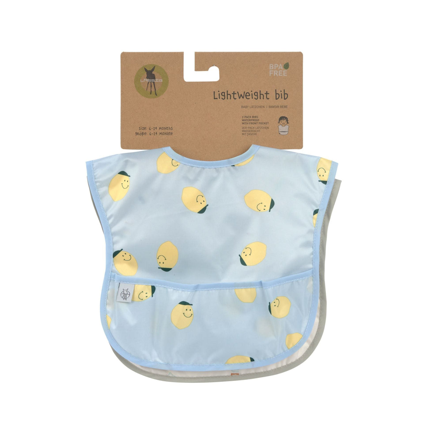 Lässig - Slab Happy Fruits Lemon (2-pack) | Waterdichte slabben