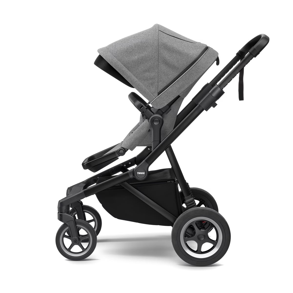 Thule - Kinderwagen Sleek Compleet | Grey Melange on Black